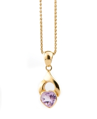 Amethyst Heart Necklace